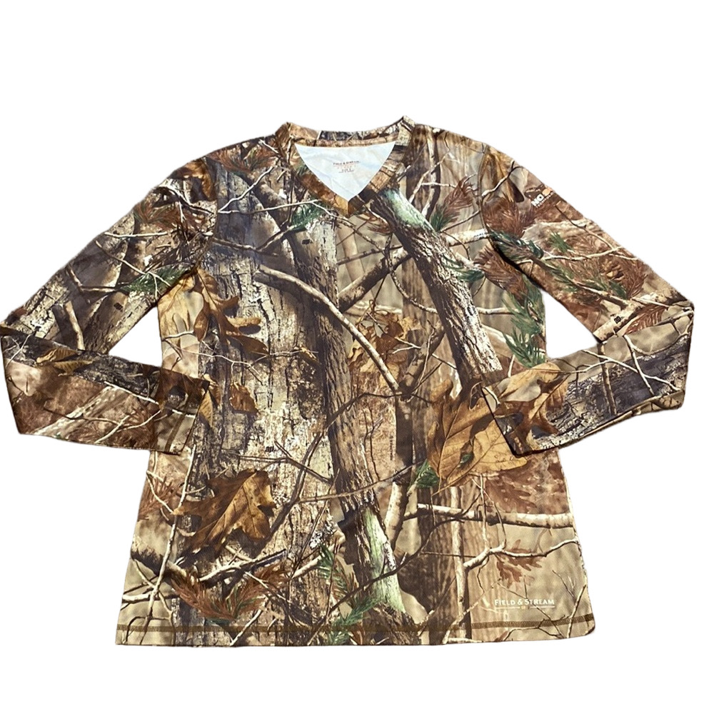 Field & Stream Camouflage Hunting Long Sleeve Performance Shirt SIZE L